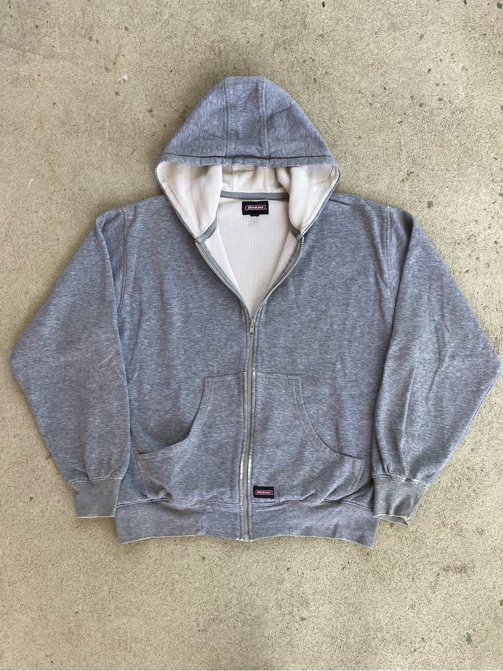 Vintage 90s Dickies Waffle Linning Zip-Up Hoodie